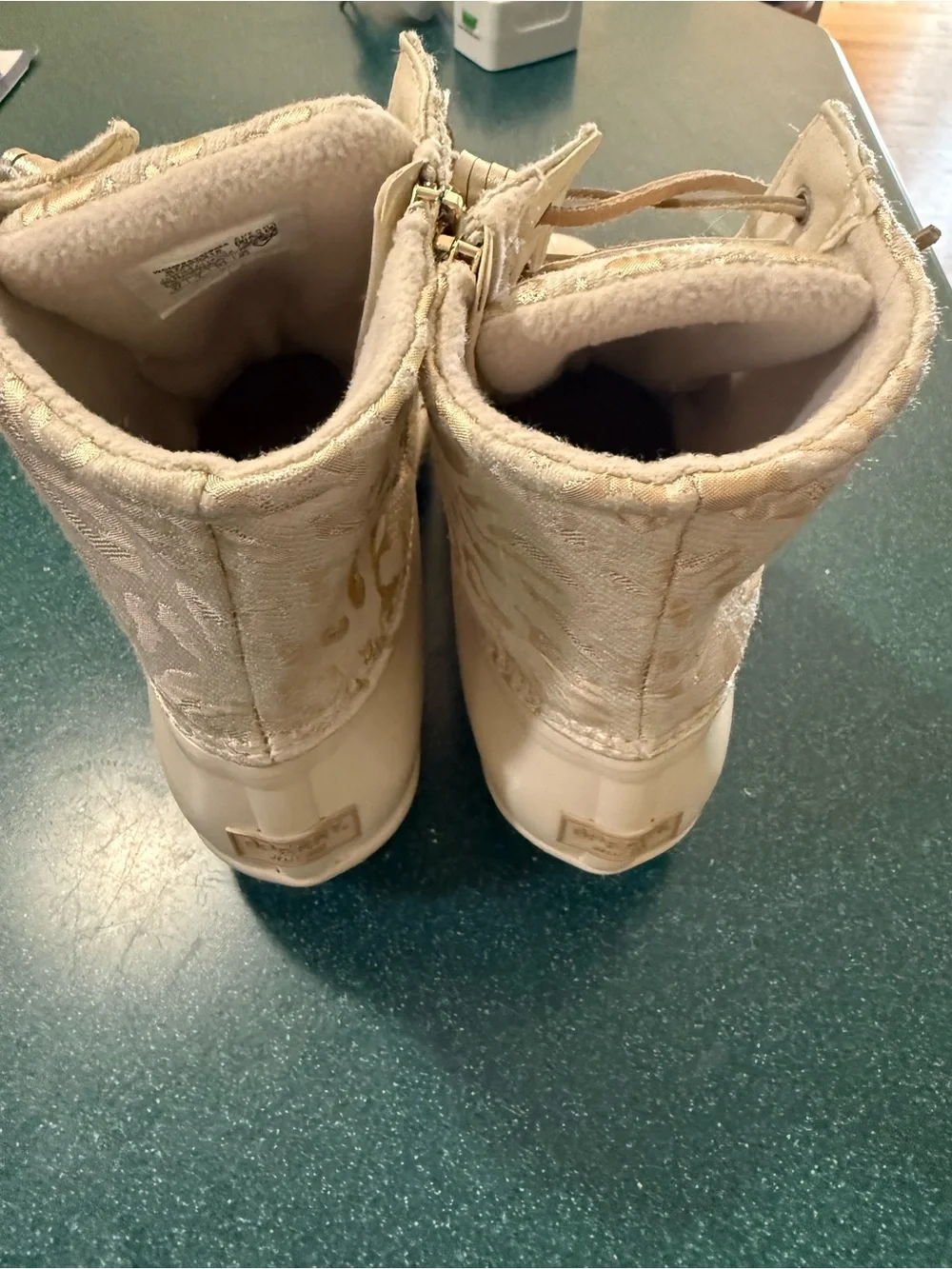 Sperry Beige/Cream Waterproof Duck Boots